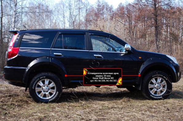 Расширители колесных арок Great Wall Hover H2 2005-2010 глянец (под покраску)