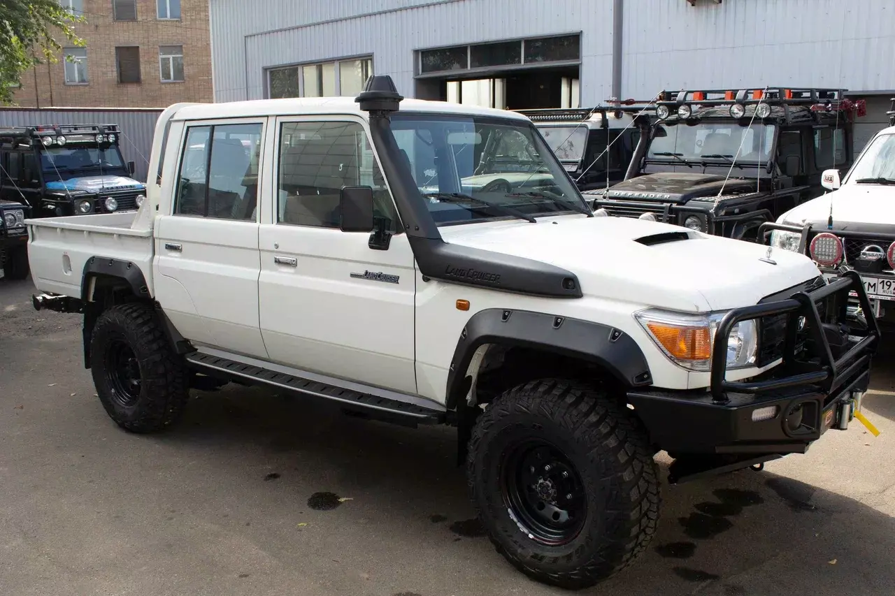 Расширители колесных арок (вынос 65 мм) Toyota Land Cruiser 79 2007- шагрень