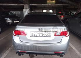 Диффузор Agressor на бампер Honda Accord 8 (Острые килья)