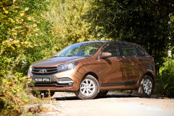 Накладки на внутренние пороги задних дверей (2 шт.) LADA Xray 2016- шагрень