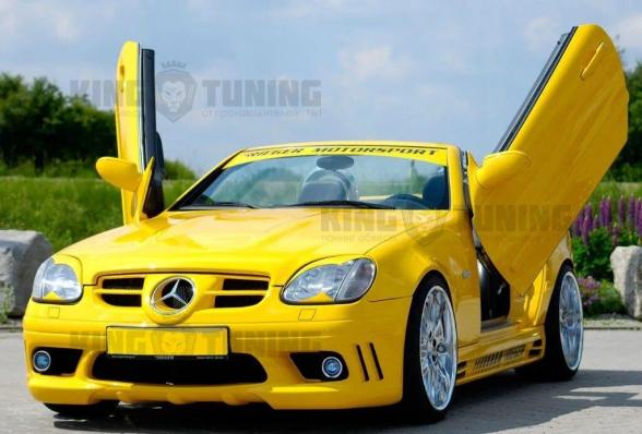 Передний бампер Rieger на Mercedes SLK R170