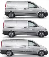 Накладки на пороги Mercedes Vito 639 длинная / короткая база