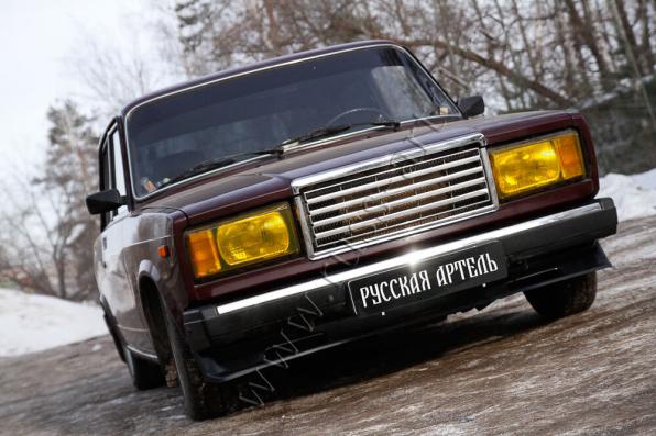 Накладка на передний бампер (вихур, юбка) Lada 2101-2107