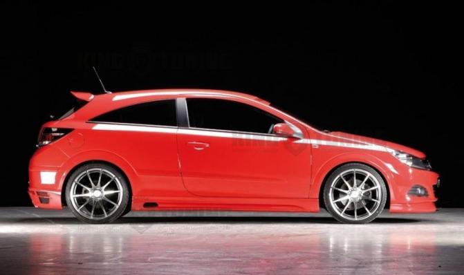 Накладки на пороги Rieger для Opel Astra H GTC