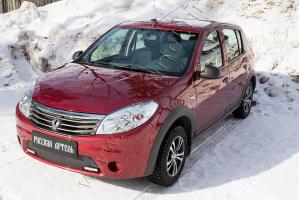 Жабо цельное без скотча Renault Sandero Stepway 2009-2013