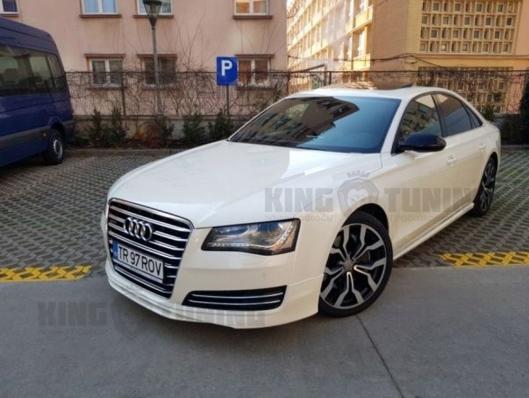 Накладка на передний бампер Audi a8 d4 ABT  дорестайлинг