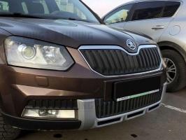 Зимний экран OUTDOOR Нижний (текстурный пластик) Skoda Yeti 2013-2018